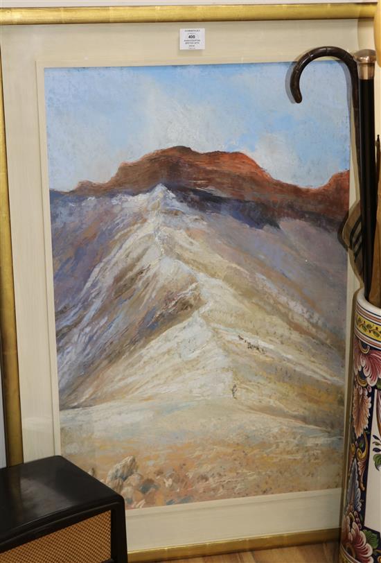 Shan Egerton (British 20th century), pastel,Between Zanskar and Ladakh, signed and initialled